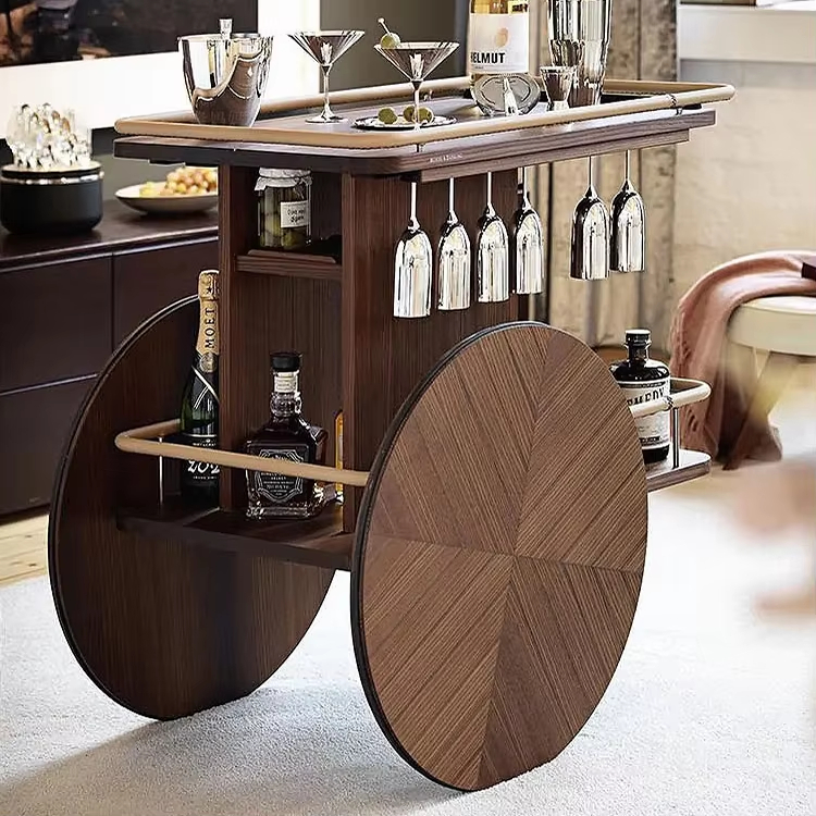 MOYI Latest Design Wooden Serving Cart